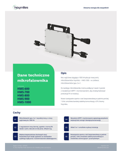 HOYMILES Mikroinwerter HMS 800-2T 1F (2*540W)