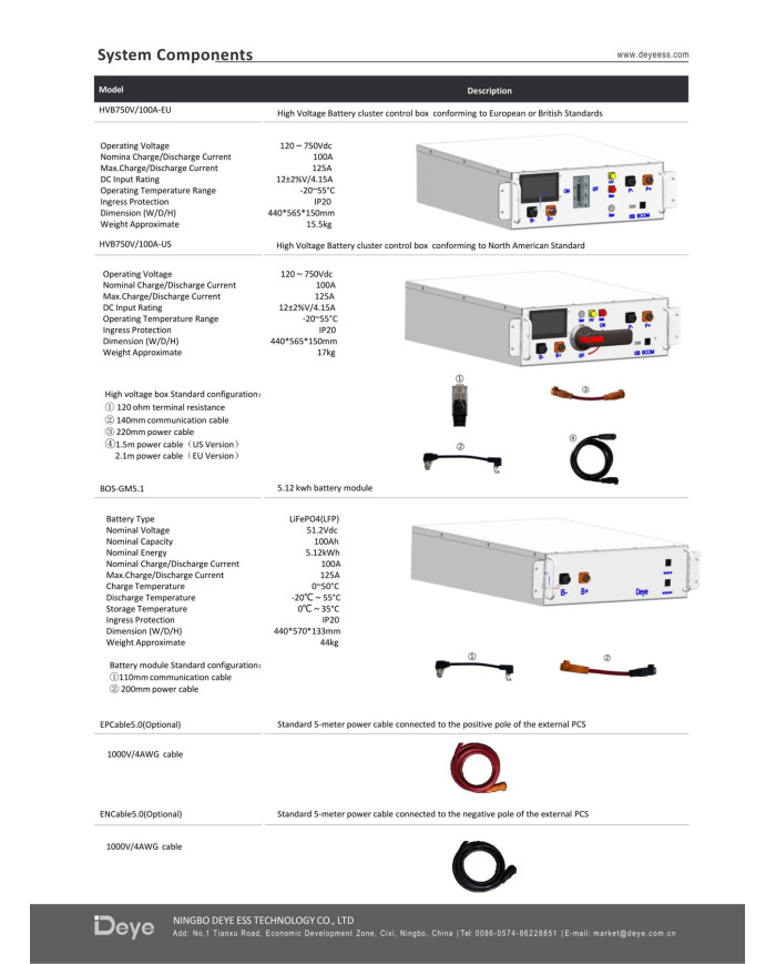 Deye BOS-G 5.12kWh